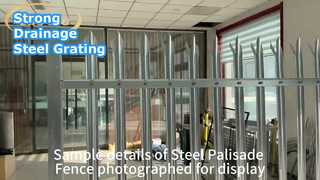 Real shot video of the back side of Steel Palisade Fence product