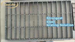 Real footage of steel grating products in various specifications